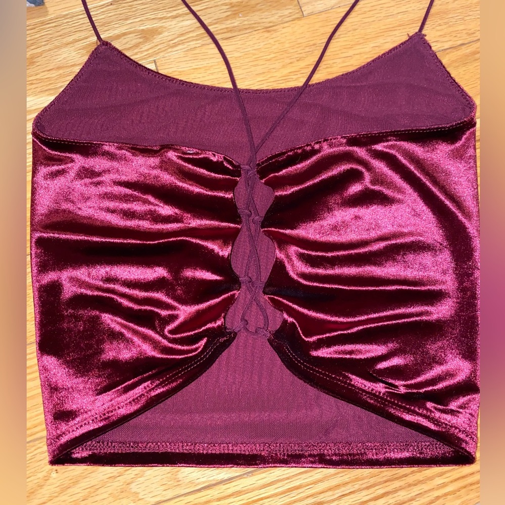 Velvet Crop Top - Picture 2 of 2